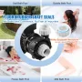 2 Speed SPA Pump, 56-Frame, Dual-Speed Hot Tub SPA Pump, 1600W / 39 m³/h / 15 m High Speed or 400W / 19 m³/h / 3.9 m Low Speed, 