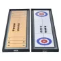 Shuffleboard and Curling 2 in 1 Board Games, 45" Portable Tabletop Set, Two Sided Tabletop Shuffleboard with 8 Rolling Pucks, Sh