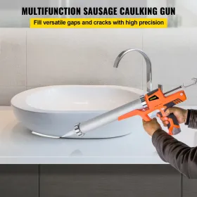 Pølsehulningspistol 10/20-ounce elektrisk caulking pistol aluminium 300 ml patron/600 ml pølsepatron pistol pakker 21.6x10.2in