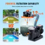 Sand Filter Pump for Above Ground Pools, 300 mm/12-inch, 10,000 L/H, 285W Swimming Pool Pumps System & Filters Combo Set with 6-