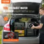 Portable Water Storage Bladder 113.2 L PVC Collapsible Water Tank Black