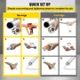 Pølsehulningspistol 10/20-ounce elektrisk caulking pistol