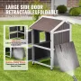 Udendørs kattehus 2-etagers træ Feral Cat Shelter med tag- og