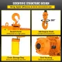 Electric Chain Hoist, 2200 lbs Load Capacity, 13 ft Lifting Height, 11 ft/min Speed, 230V, Single Phase Overhead Crane with G80 
