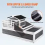 Tortoise Habitat Wooden Tortoise House Indoor/Outdoor 3-Room 112x65x61 cm