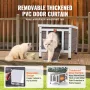 Outdoor Cat House Weatherproof, Feral Cat Shelter for Multiple Cats, Outdoor Wooden Cat Rabbit House with PVC Door Flaps and Ope