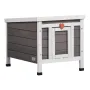 Outdoor Cat House Weatherproof, Feral Cat Shelter for Multiple Cats, Outdoor Wooden Cat Rabbit House with PVC Door Flaps and Ope