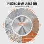 Diamond Blade, 14inch/350mm Concrete Saw Blade Wet or Dry, 0.47inch/12mm Flat Teeth Diamond Segment Blade, Universal 1 inch/25.4