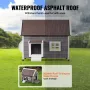 Outdoor Cat House Weatherproof, Feral Cat Shelter for Multiple Cats, Outdoor Wooden Cat House with Large Side Door, PVC Door Fla