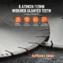 Diamond Blade, 20inch/500mm Concrete Saw Blade Wet or Dry, 0.47inch/12mm Slanted Teeth Diamond Segment Blade, Universal 1 inch/2