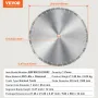Diamond Blade, 20inch/500mm Concrete Saw Blade Wet or Dry, 0.47inch/12mm Slanted Teeth Diamond Segment Blade, Universal 1 inch/2