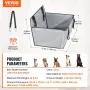 Dog Car Seat, Waterproof Dog Booster Seat for Car with Support Frame, Pet Car Seat with Clip-On Safety Leash, Dog Car Bed for Sm
