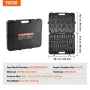 Impact Sockets Set 59pcs 6-punkt 3/8 "& 1/2" Drive Bit Ratchet