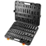Impact Sockets Set 59pcs 6-punkt 3/8 "& 1/2" Drive Bit Ratchet