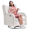 Electronic Power Recliner and Swivel Glider, 113.4 kg Weight Capacity Swivel Glider Recliner Chair with Adjustable Angle,