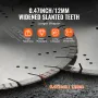 Diamond Blade, 14inch/350mm Concrete Saw Blade Wet or Dry, 0.47inch/12mm Slanted Teeth Diamond Segment Blade, Universal 1 inch/2