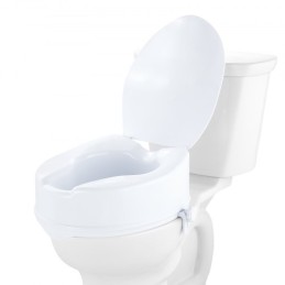 Raised Toilet Seat, 5" Height Raised, 300 lbs Weight Capacity, Universal Toilet Seat Riser, Screw Rod Locking, with Toilet