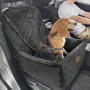 Dog Car Seat, Dog Booster Seat for Car with A Storage Pocket, Clip-On Safety Leash, Sponge and PP Cotton Filling, Dog Car Bed fo