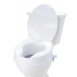 Raised Toilet Seat, 4" Height Raised, 300 lbs Weight Capacity, Universal Toilet Seat Riser, Screw Rod Locking, with Toilet