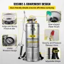 Stainless Steel Sprayer 12L Household Gardening and Floor Cleaning Sprayer, Suitable for the Current Neds of Industry, Agricultu