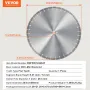 Diamond Blade, 20inch/500mm Concrete Saw Blade Wet or Dry, 0.47inch/12mm Flat Teeth Diamond Segment Blade, Universal 1 inch/25.4