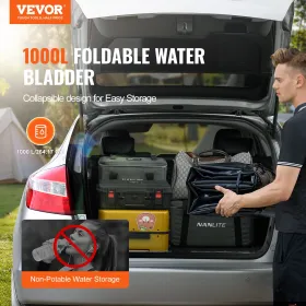 Bærbar vandopbevaringsblære 264 gallon PVC sammenklappelig