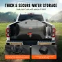 Portable Water Storage Bladder 999.3 L PVC Collapsible Water Tank Black