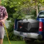 Portable Water Storage Bladder 999.3 L PVC Collapsible Water Tank Black