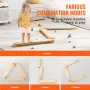 Balance Beam Stepping Stones, 3 PCS Wooden Toddler Balance Boards, Montessori Toy for Kids 2-6, Build Coordination and Gross Mot