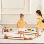 Balance Beam Stepping Stones, 3 PCS Wooden Toddler Balance Boards, Montessori Toy for Kids 2-6, Build Coordination and Gross Mot