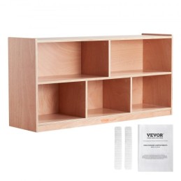 Storage Shelf Tray Cabinet 5-Section Cubby Storage 2-Shelf for Home School