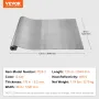 Double Reflective Insulation Roll, Air Bubble Film Radiant Barrier, 3.2 mm 48 in x 10 ft, Double-Sided Aluminum Foil Bubble Heat