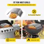 Pizza Oven Kit, Stainless Steel Grill Pizza Oven, Pizza Maker Kit for Most 22" Charcoal Grilll, Grill Pizza Oven Kit Including P