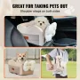 Console Dog Car Seat, Center Console Dog Booster Seat for Small Dog, Pet Car Seat for Car Armrest with Clip-On Leash, Adjustable