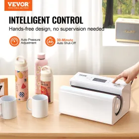 Auto Tumbler Heat Press Machine 11-30oz Sublimation Mug Heat Press White