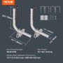 Boat Trailer Guide, 20,5â €  Justerbar designtrailerguide, 2 stk. Rustfast galvaniseret ståltrailer guide på