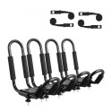 Kayak Roof Rack 2 Pairs J-Bar, Soft Roof Rack, Top Mount Tie Down, Carrier for kayak, Surf Board, Canoe, SUP, Ski Board, Mount