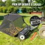 42-inch Lawn Sweeper Tow Behind, 12 cu.ft. Large Pull Behind Grass Sweeper, Heavy Duty Leaf & Grass Collector with Dumping Rope 