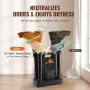 Detachable 4 Tubes Shoe Dryer with Timer, Quick Drying Boot Warmers/Dryer with Ozone Disinfection, ABS+PP Material Boot Dryer fo
