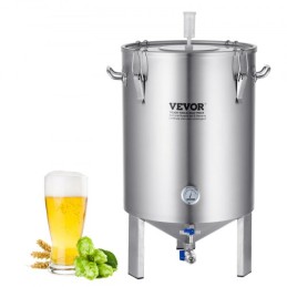 304 Kedel af rustfrit stål, 60 L Beer Brew Fermentor, Brew Bucket Fermentor til Brewing, hjemmebryggeri med base,