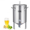 304 Kedel af rustfrit stål, 60 L Beer Brew Fermentor, Brew Bucket Fermentor til Brewing, hjemmebryggeri med base,
