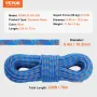 10.2mm Dynamic Climbing Rope, 70M(230ft) Outdoor Rock Climbing Rope 25KN Breaking Tension, Stretchable Fiber Rope with Steel Sna