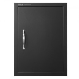 BBQ Access Door, 415x570 mm enkelt udendørs køkkendør, kold plade flush mount dør, væg lodret dør med håndtag, til grill