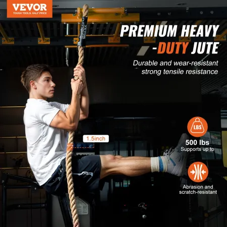 3.8 cm x 457.2 cm Gym Climbing Rope Fitness Strength Training Rope Home Exercise