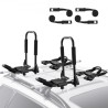 Kayak Roof Rack 2 Pairs J-Bar, Soft Roof Rack Quick Folding, Top Mount Tie Down, Carrier for kayak, Surf Board, Canoe, SUP, Ski