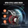 Drain Cleaner Machine 100FT x 1/2 Inch, Auto Feed Sewer Snake Auger on Wheels, 550W Portable Drain Cleaning Machine with 8 Cutte