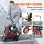 Drain Cleaner Machine 100FT x 1/2 Inch, Auto Feed Sewer Snake Auger on Wheels, 550W Portable Drain Cleaning Machine with 8 Cutte