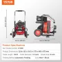 Drain Cleaner Machine Electric Drain Auger 100ft x 1/2 i Auto