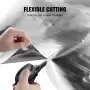 Double Reflective Insulation Roll, Woven Fabric Radiant Barrier, 6.5 Mil 48 in x 250 ft, Aluminum Foil PE Woven Cloth Heat Refle