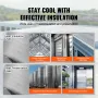 Double Reflective Insulation Roll, Woven Fabric Radiant Barrier, 6.5 Mil 48 in x 250 ft, Aluminum Foil PE Woven Cloth Heat Refle